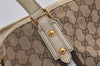 Authentic GUCCI Sherry Line Shoulder Tote Bag GG Canvas Leather Brown 7592J