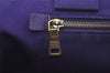 Authentic PRADA CANAPA L Vintage Tote Hand Bag Canvas BN1872 Purple 7594K