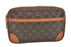 Authentic Louis Vuitton Monogram Compiegne 28 Clutch Hand Bag M51845 LV 7595J