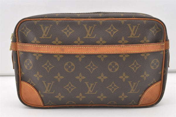 Authentic Louis Vuitton Monogram Compiegne 28 Clutch Hand Bag M51845 LV 7595J