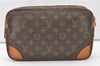 Authentic Louis Vuitton Monogram Compiegne 28 Clutch Hand Bag M51845 LV 7595J