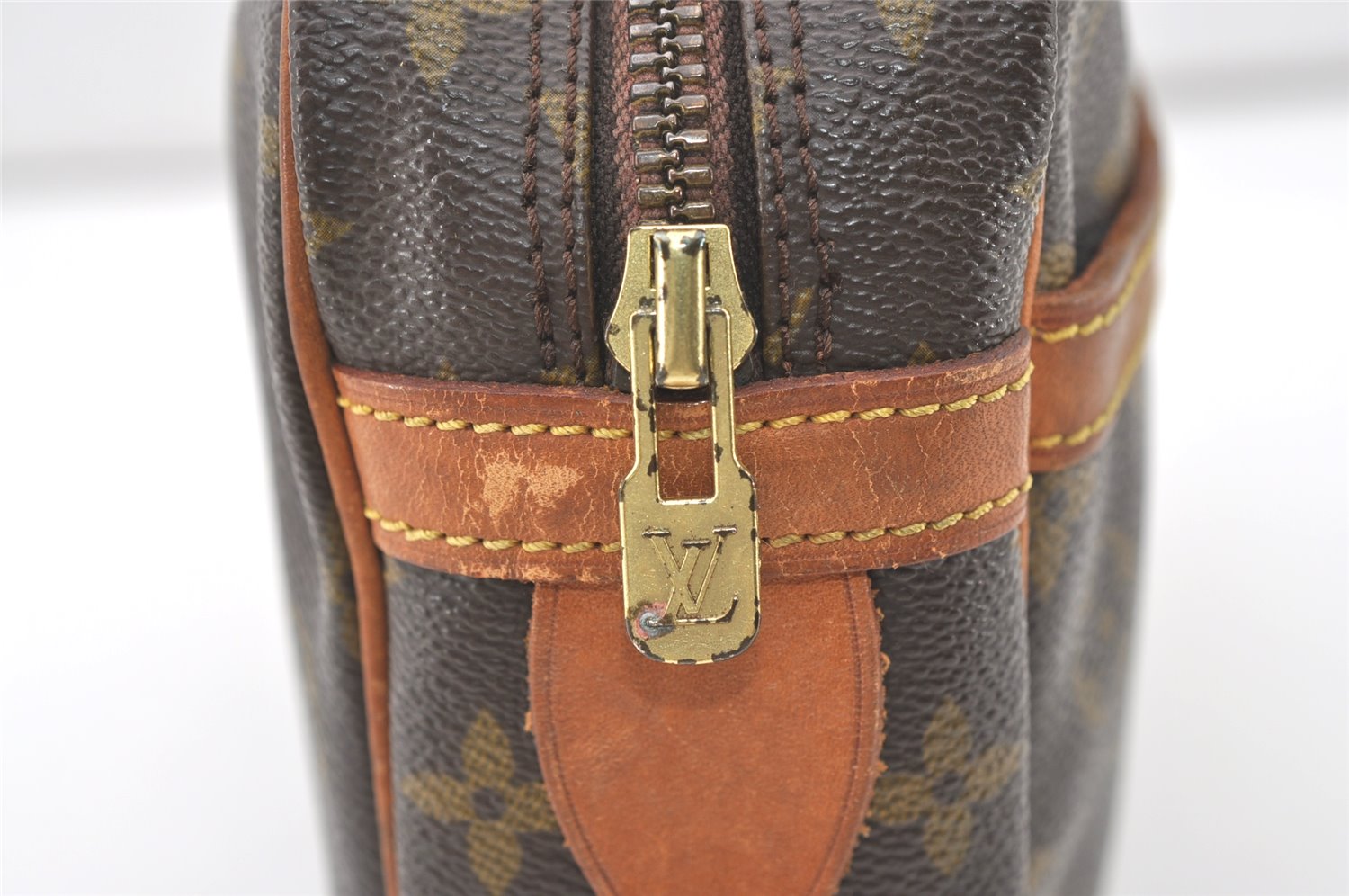 Authentic Louis Vuitton Monogram Compiegne 28 Clutch Hand Bag M51845 LV 7595J