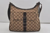 Authentic GUCCI Shoulder Cross Body Bag GG Canvas Leather 131211 Brown 7596I