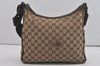 Authentic GUCCI Shoulder Cross Body Bag GG Canvas Leather 131211 Brown 7596I