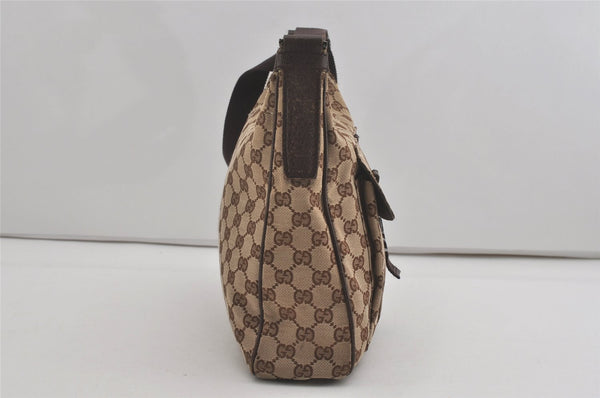 Authentic GUCCI Shoulder Cross Body Bag GG Canvas Leather 131211 Brown 7596I