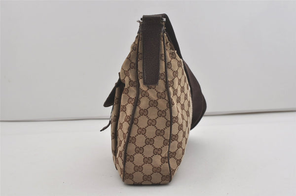 Authentic GUCCI Shoulder Cross Body Bag GG Canvas Leather 131211 Brown 7596I