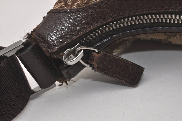 Authentic GUCCI Shoulder Cross Body Bag GG Canvas Leather 131211 Brown 7596I