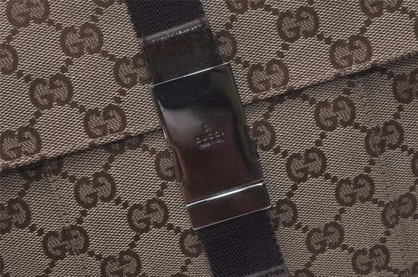 Authentic GUCCI Shoulder Cross Body Bag GG Canvas Leather 131211 Brown 7596I