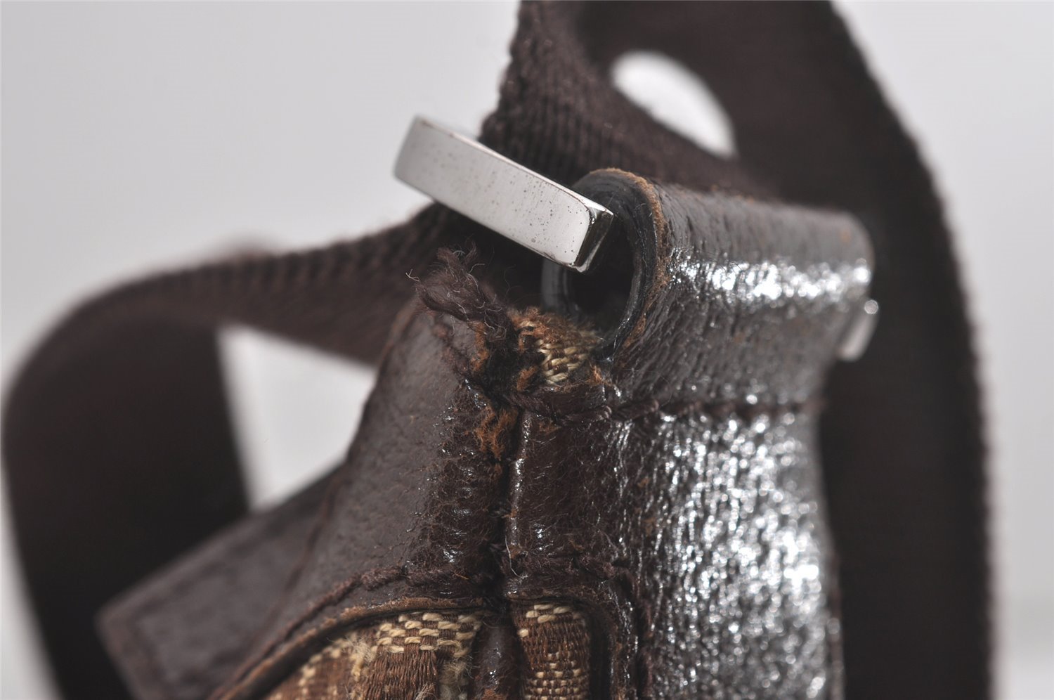 Authentic GUCCI Shoulder Cross Body Bag GG Canvas Leather 131211 Brown 7596I