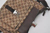 Authentic GUCCI Shoulder Cross Body Bag GG Canvas Leather 131211 Brown 7596I