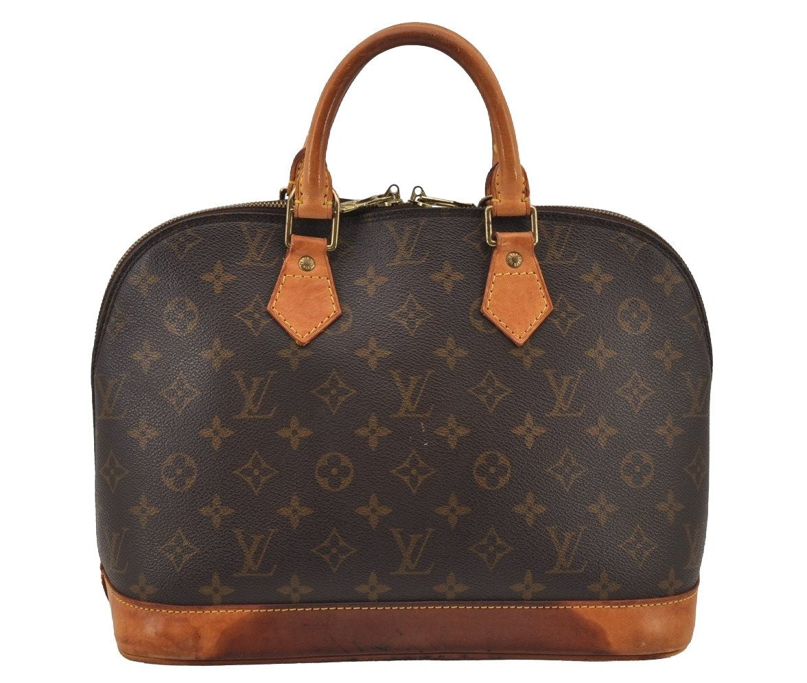 Authentic Louis Vuitton Monogram Alma Hand Bag Purse M51130 LV 7596J