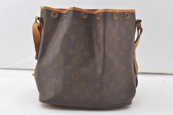 Authentic Louis Vuitton Monogram Petit Noe Drawstring Bag Old Model LV 7596K