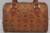 Authentic MCM Vintage Visetos Leather 2Way Shoulder Hand Bag Purse Brown 7597J