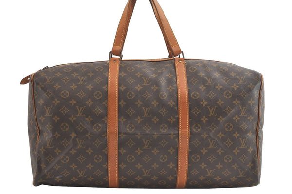Authentic Louis Vuitton Monogram Sac Souple55 Hand Boston Bag Old Model LV 7601J