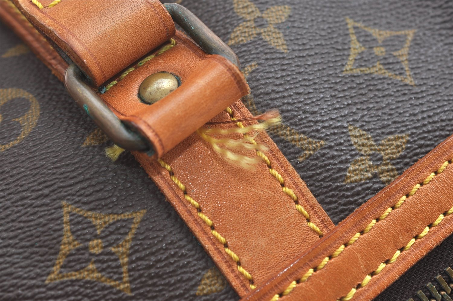 Authentic Louis Vuitton Monogram Sac Souple55 Hand Boston Bag Old Model LV 7601J