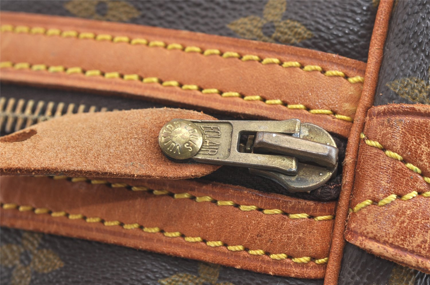 Authentic Louis Vuitton Monogram Sac Souple55 Hand Boston Bag Old Model LV 7601J