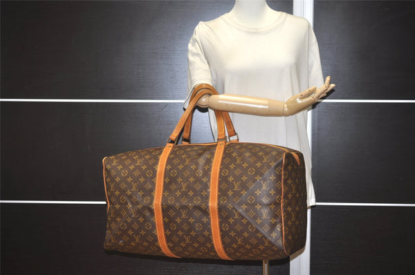 Authentic Louis Vuitton Monogram Sac Souple55 Hand Boston Bag Old Model LV 7601J
