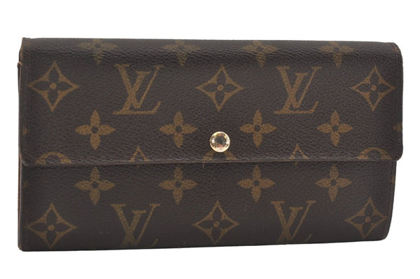 Authentic Louis Vuitton Monogram Portefeuille Sarah Purse Wallet M61734 LV 7602I