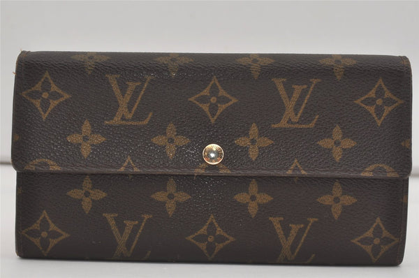 Authentic Louis Vuitton Monogram Portefeuille Sarah Purse Wallet M61734 LV 7602I