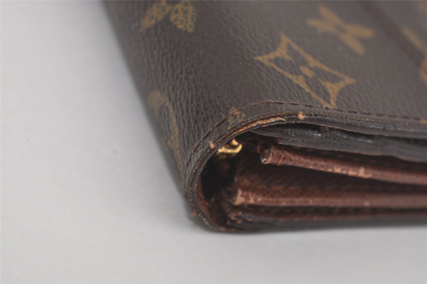 Authentic Louis Vuitton Monogram Portefeuille Sarah Purse Wallet M61734 LV 7602I