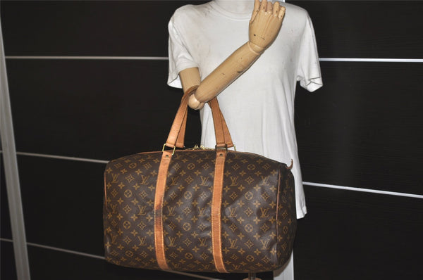 Authentic Louis Vuitton Monogram Sac Souple 45 Hand Boston Bag M41624 LV 7602K