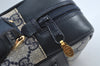 Auth GUCCI Web Sherry Line Shoulder Cross Body Bag GG PVC Leather Blue 7603J