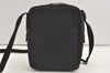 Authentic GUCCI Shoulder Cross Body Bag GG Canvas Leather 03136 Black 7605J