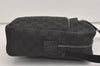Authentic GUCCI Shoulder Cross Body Bag GG Canvas Leather 03136 Black 7605J