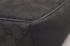 Authentic GUCCI Shoulder Cross Body Bag GG Canvas Leather 03136 Black 7605J