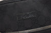 Authentic GUCCI Shoulder Cross Body Bag GG Canvas Leather 03136 Black 7605J