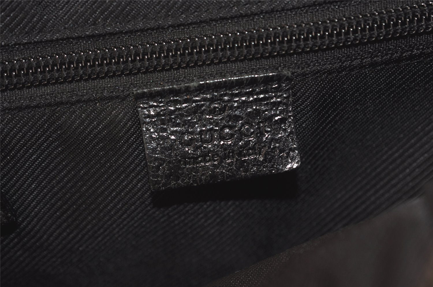 Authentic GUCCI Shoulder Cross Body Bag GG Canvas Leather 03136 Black 7605J