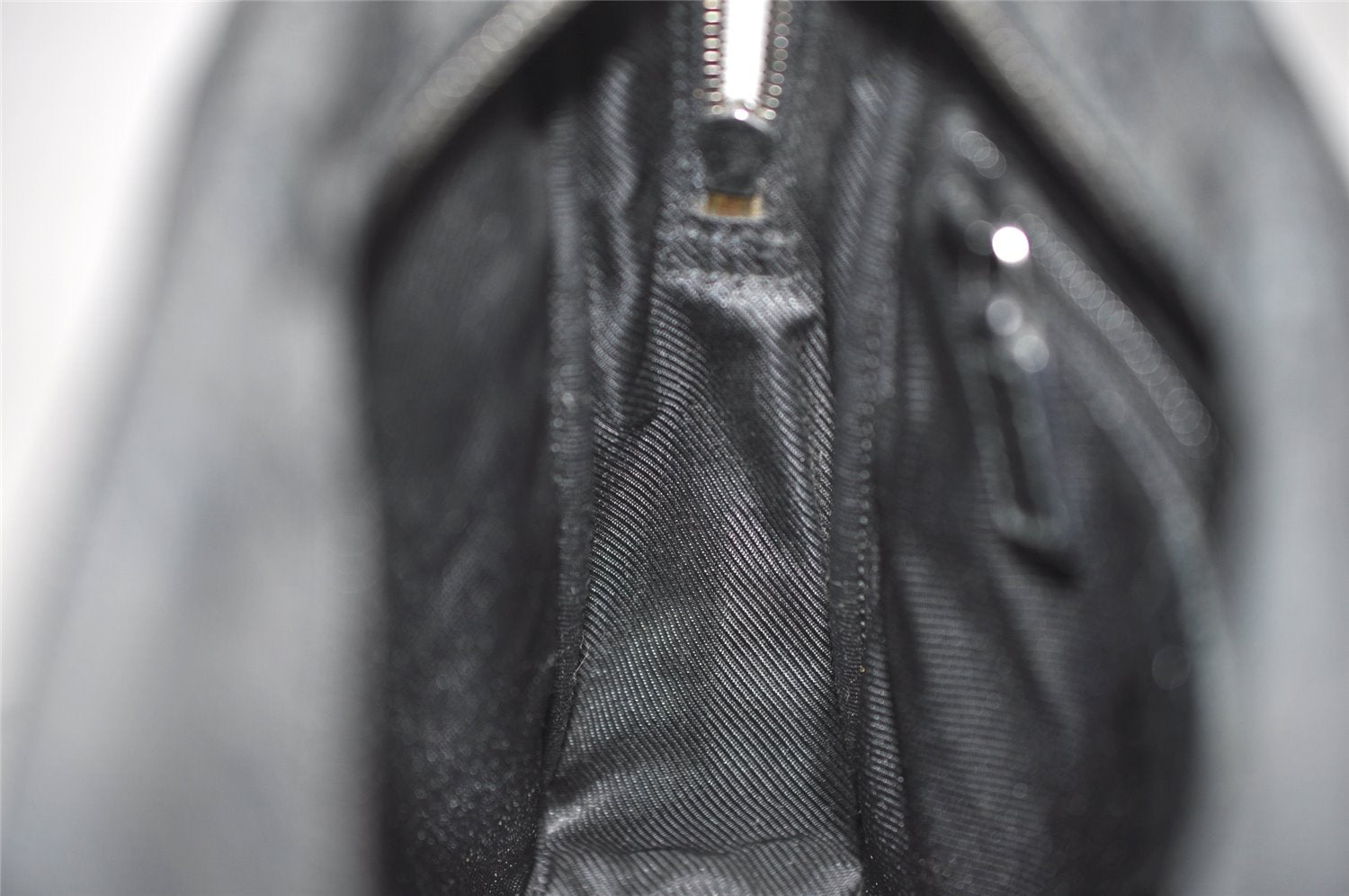 Authentic GUCCI Shoulder Cross Body Bag GG Canvas Leather 03136 Black 7605J