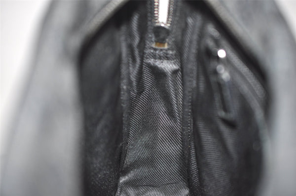 Authentic GUCCI Shoulder Cross Body Bag GG Canvas Leather 03136 Black 7605J