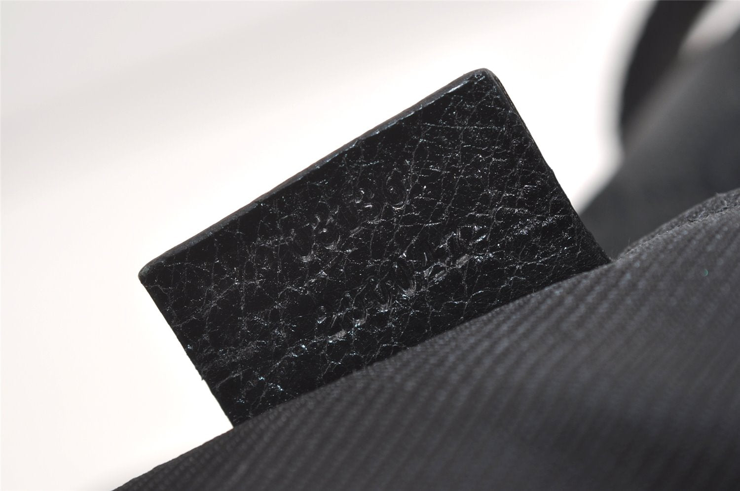 Authentic GUCCI Shoulder Cross Body Bag GG Canvas Leather 03136 Black 7605J