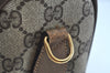 Authentic GUCCI Web Sherry Line 2Way Tote Hand Bag GG PVC Leather Brown 7606H