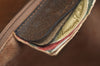Authentic GUCCI Web Sherry Line 2Way Tote Hand Bag GG PVC Leather Brown 7606H