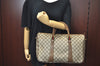 Authentic GUCCI Web Sherry Line 2Way Tote Hand Bag GG PVC Leather Brown 7606H