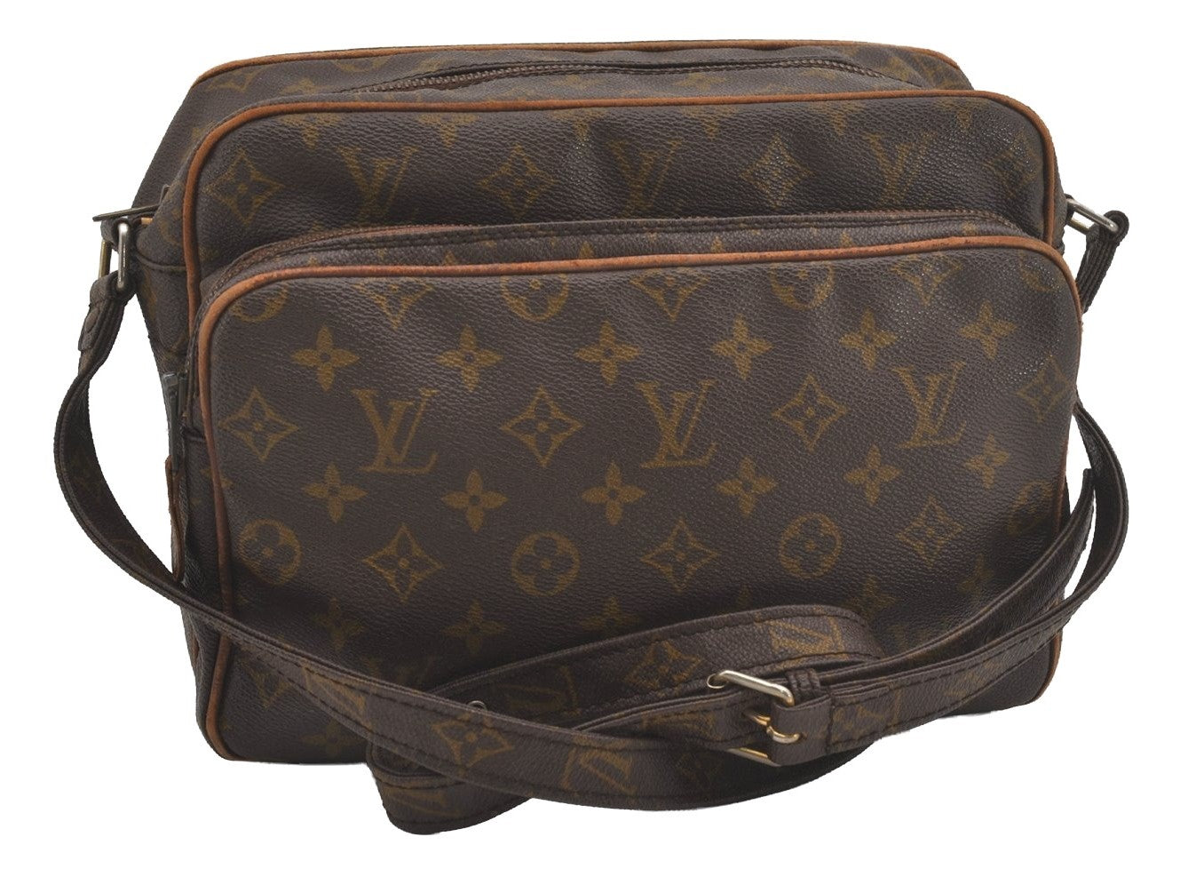 Authentic Louis Vuitton Monogram Nile Shoulder Cross Body Bag Old Model LV 7606I