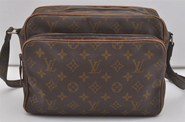 Authentic Louis Vuitton Monogram Nile Shoulder Cross Body Bag Old Model LV 7606I