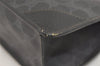 Authentic GUCCI Vintage Clutch Hand Bag Purse GG PVC Leather Black 7606J