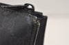 Authentic GUCCI Vintage Clutch Hand Bag Purse GG PVC Leather Black 7606J