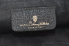 Authentic GUCCI Vintage Clutch Hand Bag Purse GG PVC Leather Black 7606J