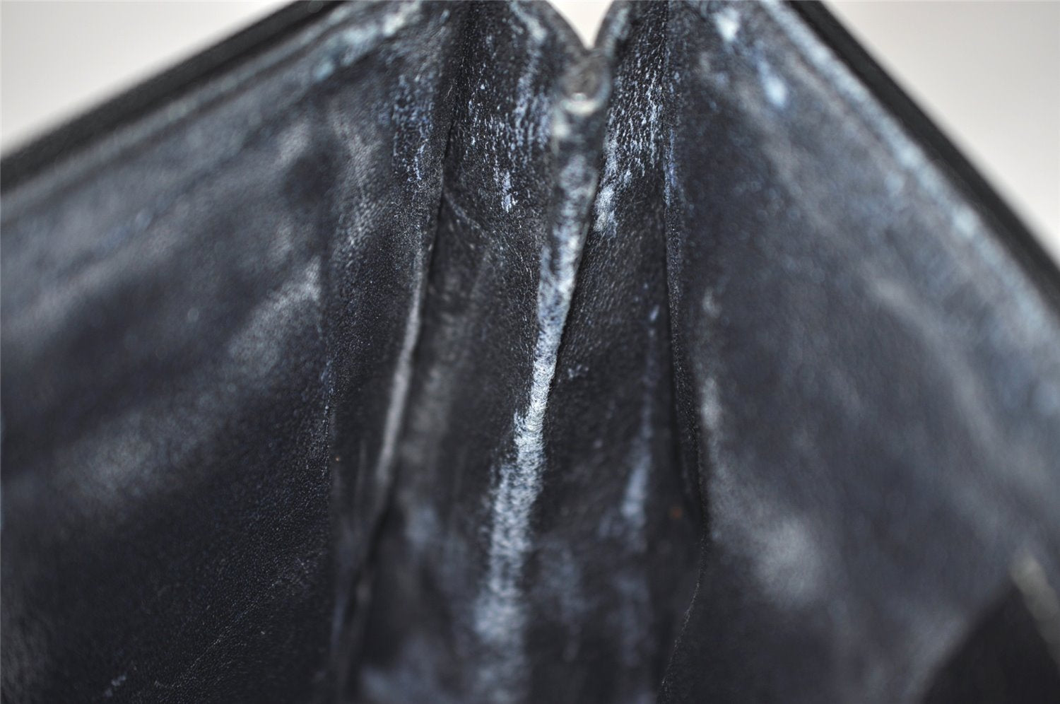 Authentic GUCCI Vintage Clutch Hand Bag Purse GG PVC Leather Black 7606J