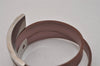 Authentic HERMES Puspus W H Logo Leather Bangle Pink Silver Box 7609I