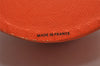 Authentic HERMES Puspus W H Logo Leather Bangle Pink Silver Box 7609I