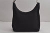 Authentic GUCCI Vintage Shoulder Hand Bag Purse Nylon Leather Black 7609J