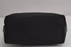 Authentic GUCCI Vintage Shoulder Hand Bag Purse Nylon Leather Black 7609J
