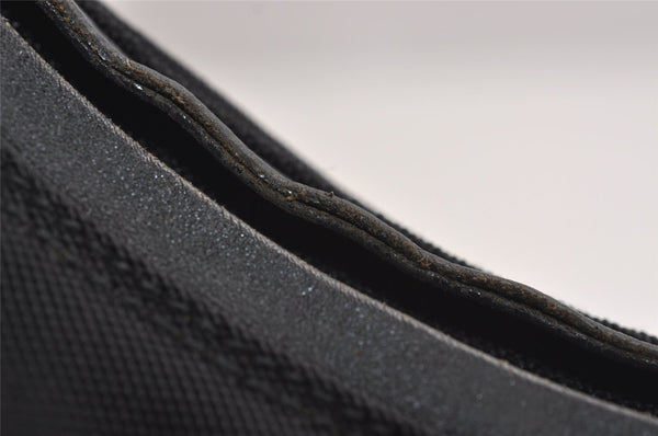 Authentic GUCCI Vintage Shoulder Hand Bag Purse Nylon Leather Black 7609J