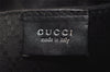 Authentic GUCCI Vintage Shoulder Hand Bag Purse Nylon Leather Black 7609J
