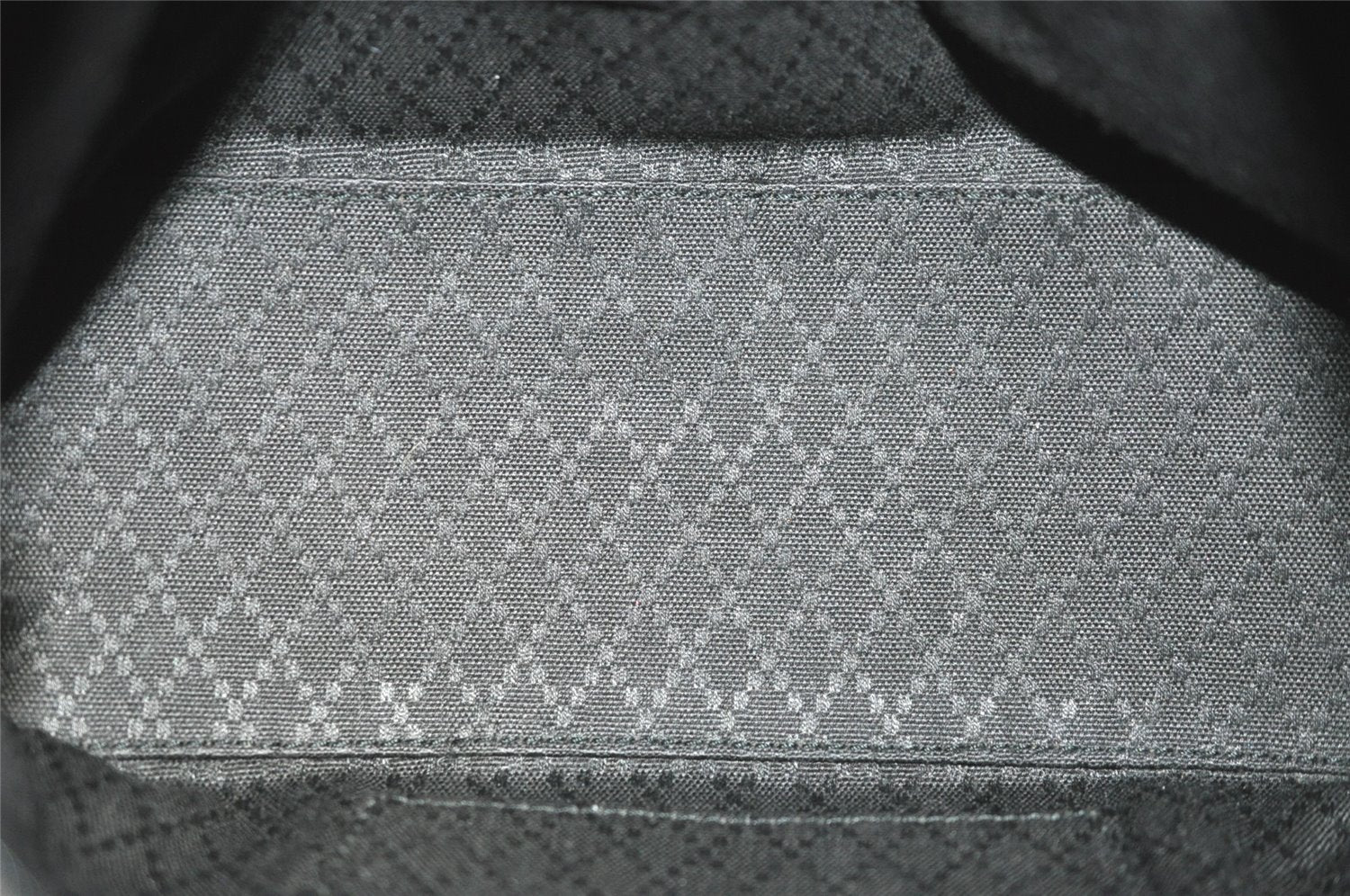 Authentic GUCCI Vintage Shoulder Hand Bag Purse Nylon Leather Black 7609J